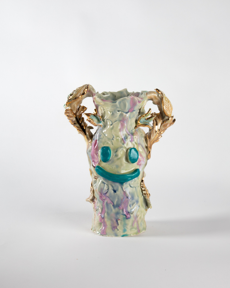 Happy Vase in Honeydew