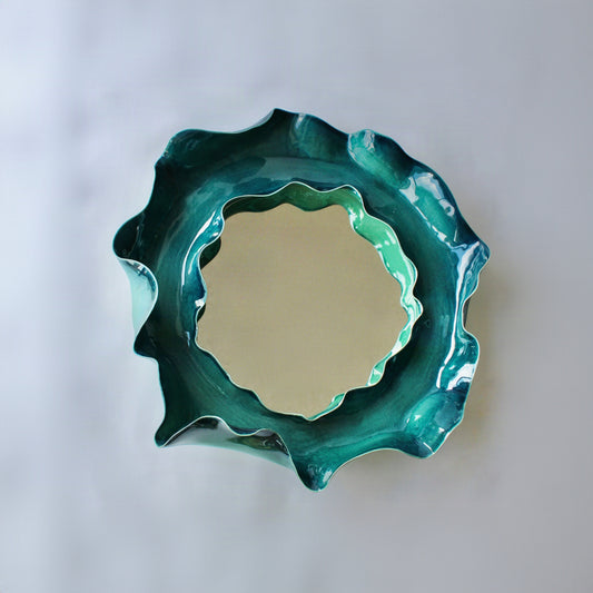 Rainforest Green Undulating Mirror
