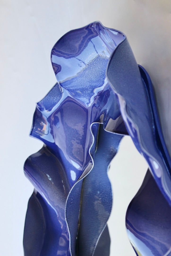 Sapphire Blue Undulating Mirror (Large)