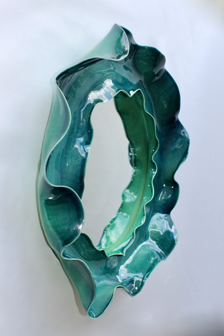 Rainforest Green Undulating Mirror