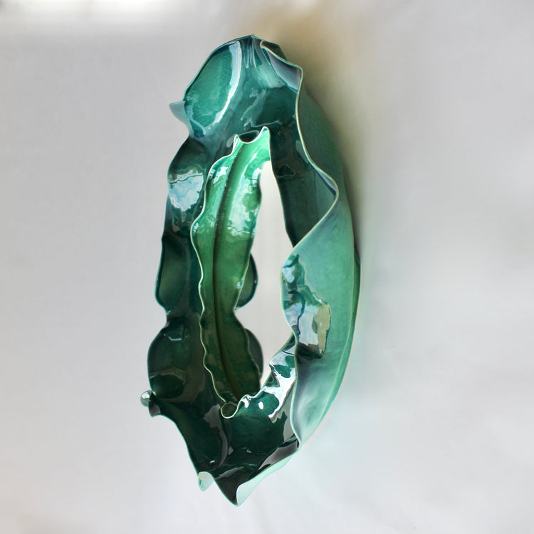 Rainforest Green Undulating Mirror