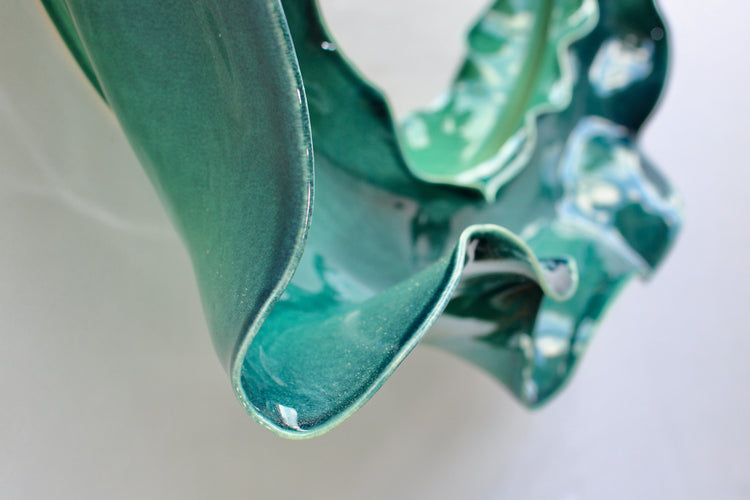 Rainforest Green Undulating Mirror