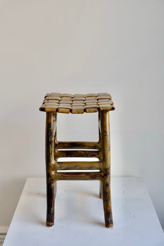 Stoneware Stool - Light Brown