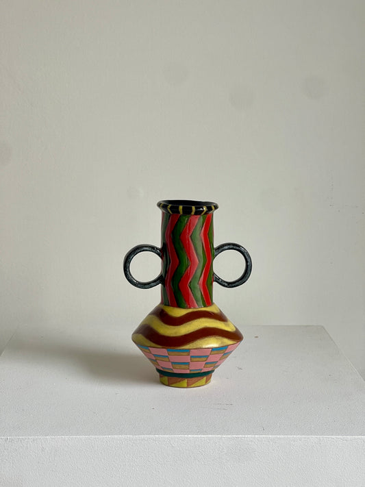 Zig Zag Vessel with Handles (Small)