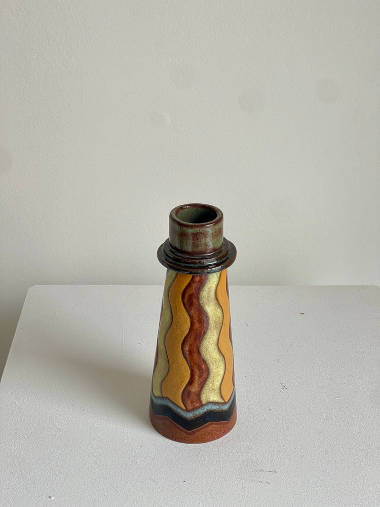 Brown Wavy Vessel