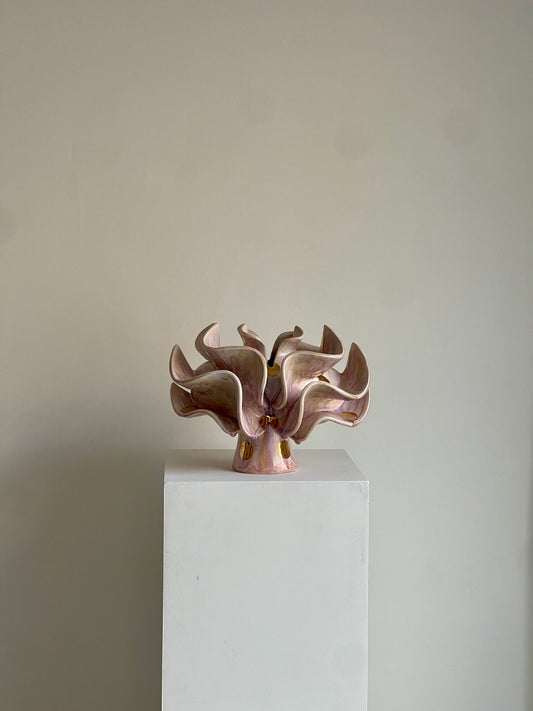 Soft Pink Wave Vessel