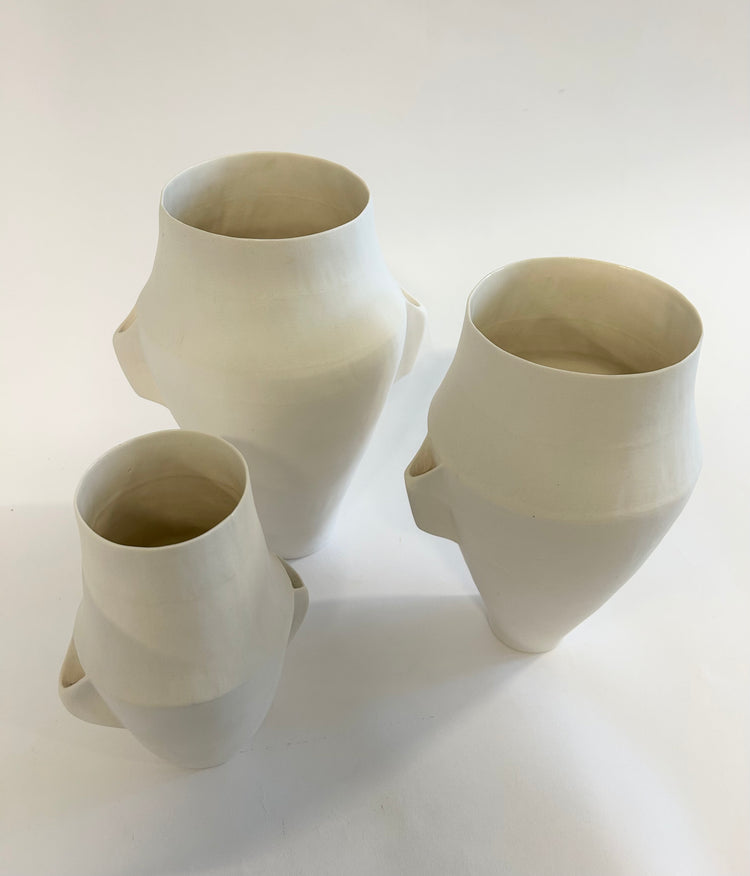 Porcelain Vessel With Handles - Large