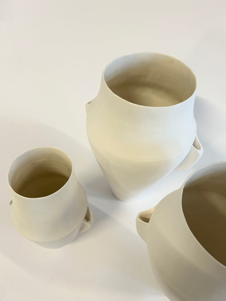 Porcelain Vessel With Handles - Large