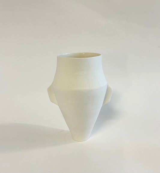 Porcelain Vessel With Handles - Medium