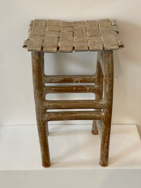 Stoneware Stool - Oatmeal