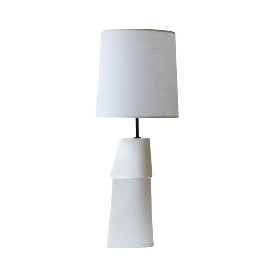 Ivory White Sculptural Lamp 1