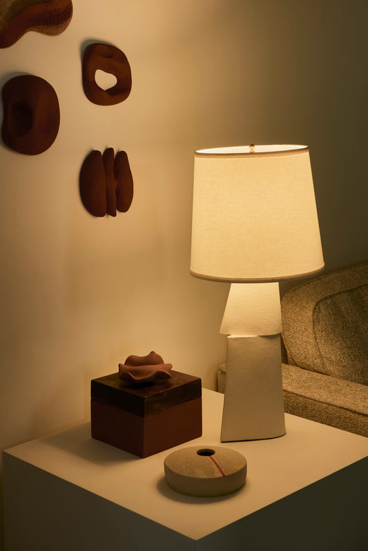 Ivory White Sculptural Lamp 2