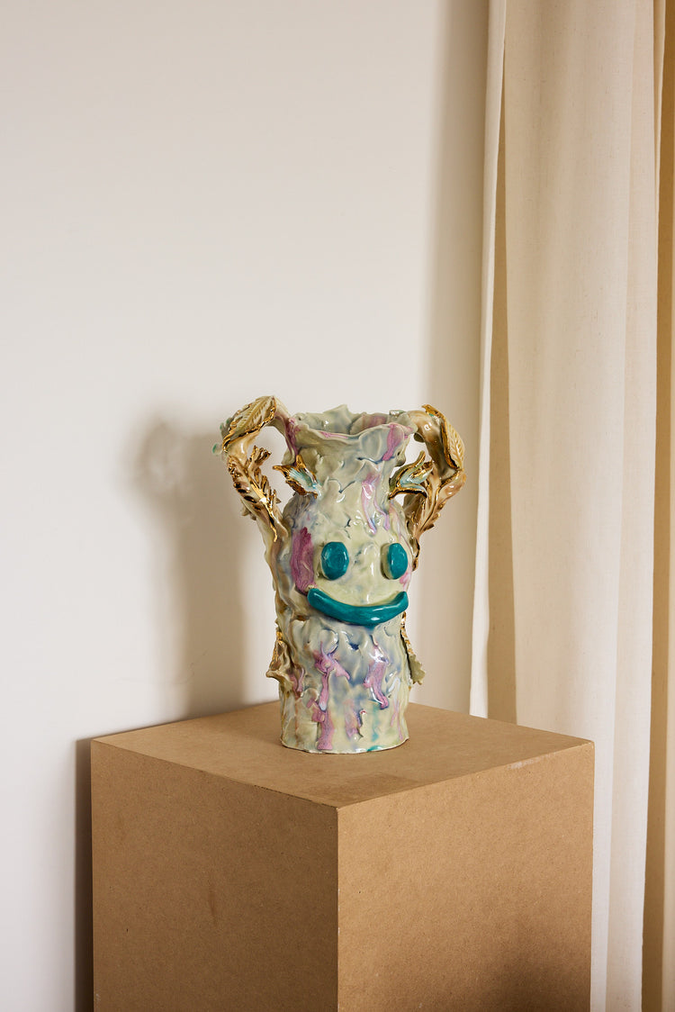 Happy Vase in Honeydew