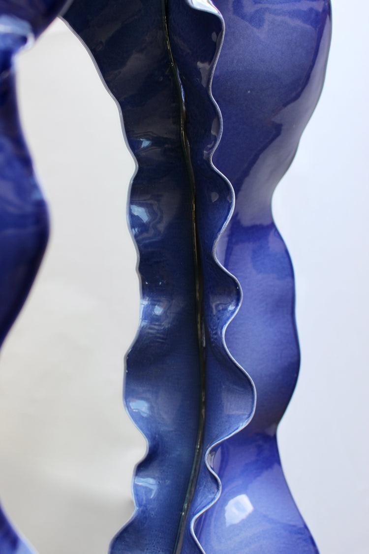 Sapphire Blue Undulating Mirror (Medium)