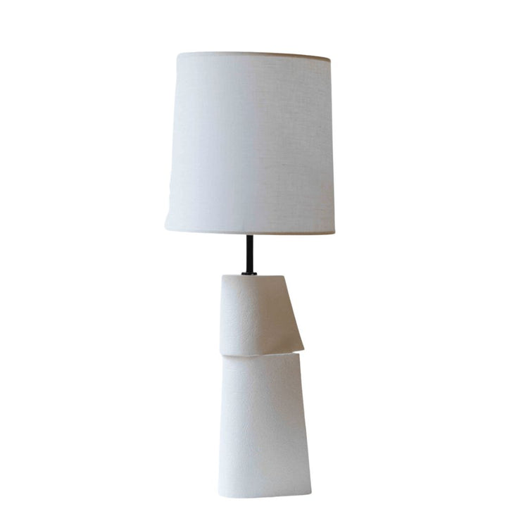 Ivory White Sculptural Lamp 2