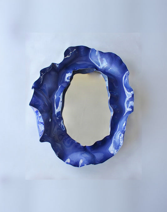 Sapphire Blue Undulating Mirror (Large)