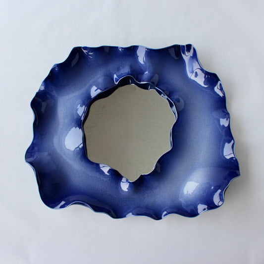 Sapphire Blue - Undulating Mirror