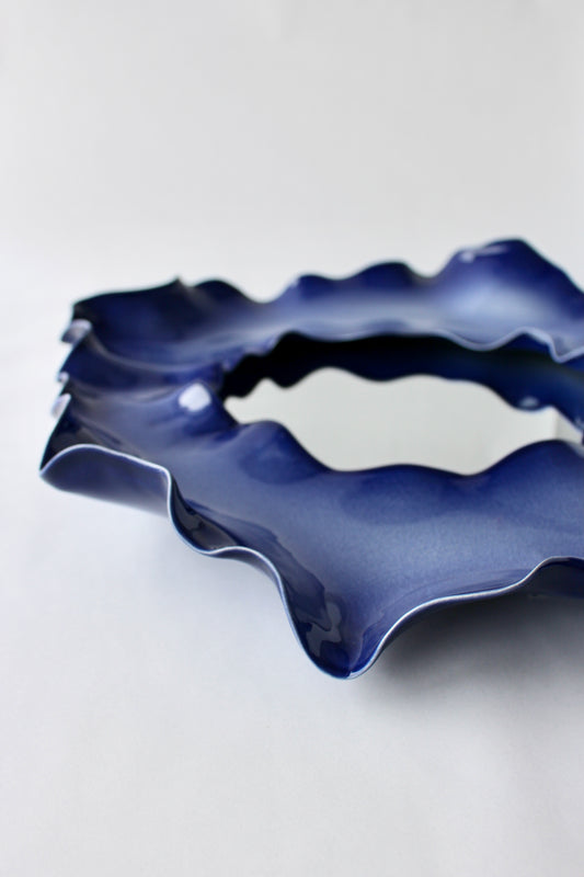 Sapphire Blue - Undulating Mirror