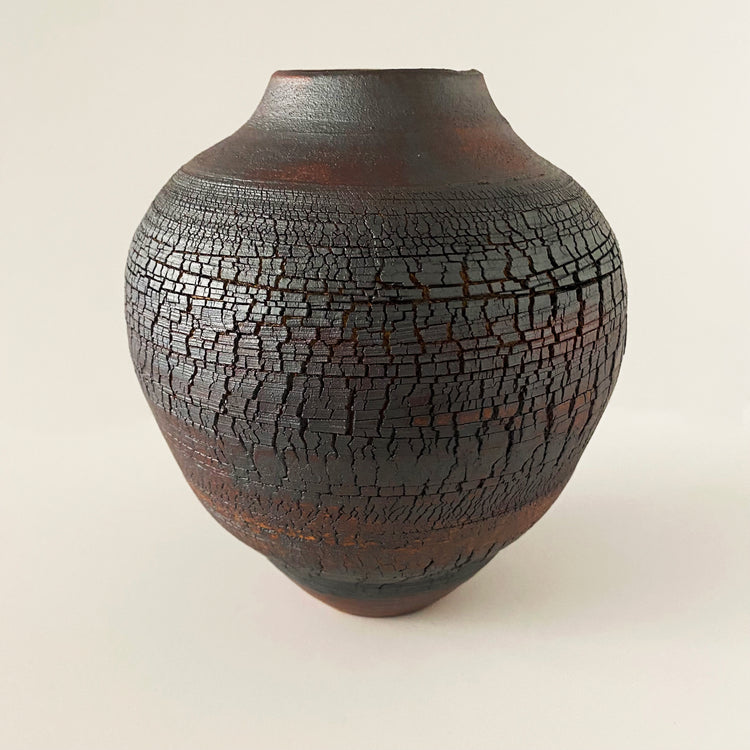 Tall Crackle Vase