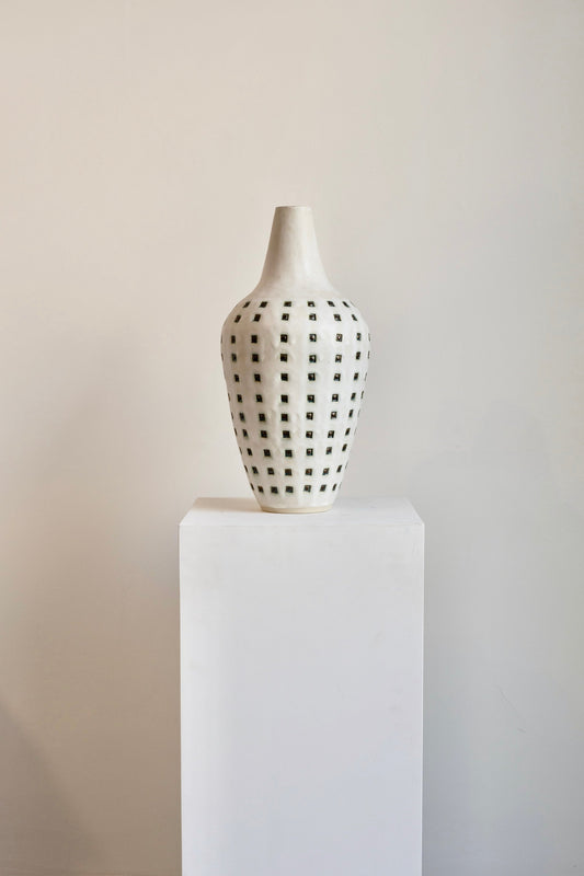 White Stamped Vessel