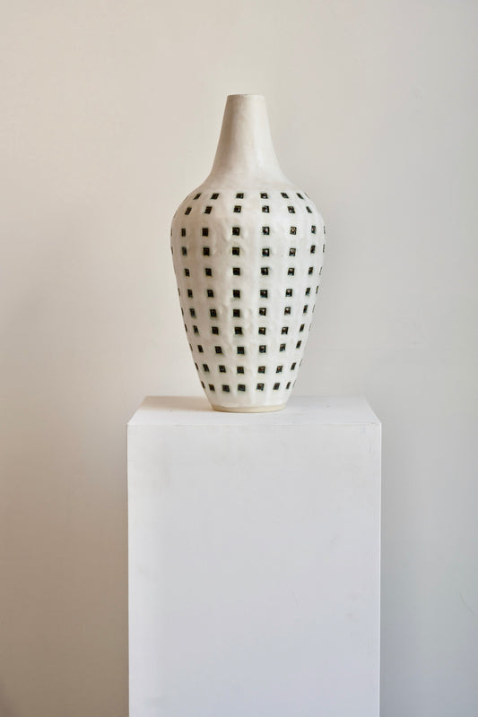 White Stamped Vessel