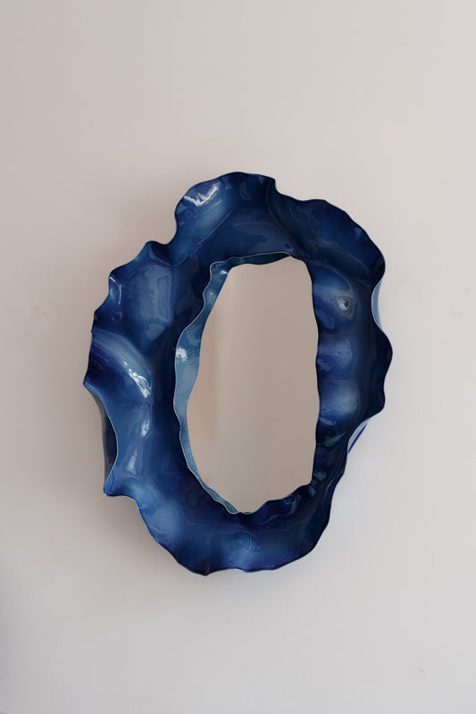 Sapphire Blue Undulating Mirror (Large)