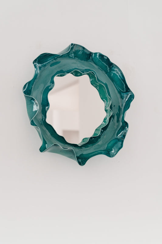 Rainforest Green Undulating Mirror