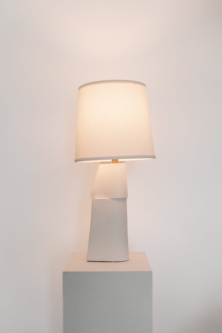 Ivory White Sculptural Lamp 1