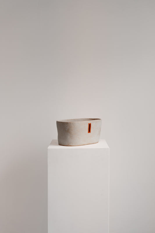 Oval Vessel with Red