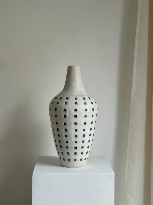 White Stamped Vessel