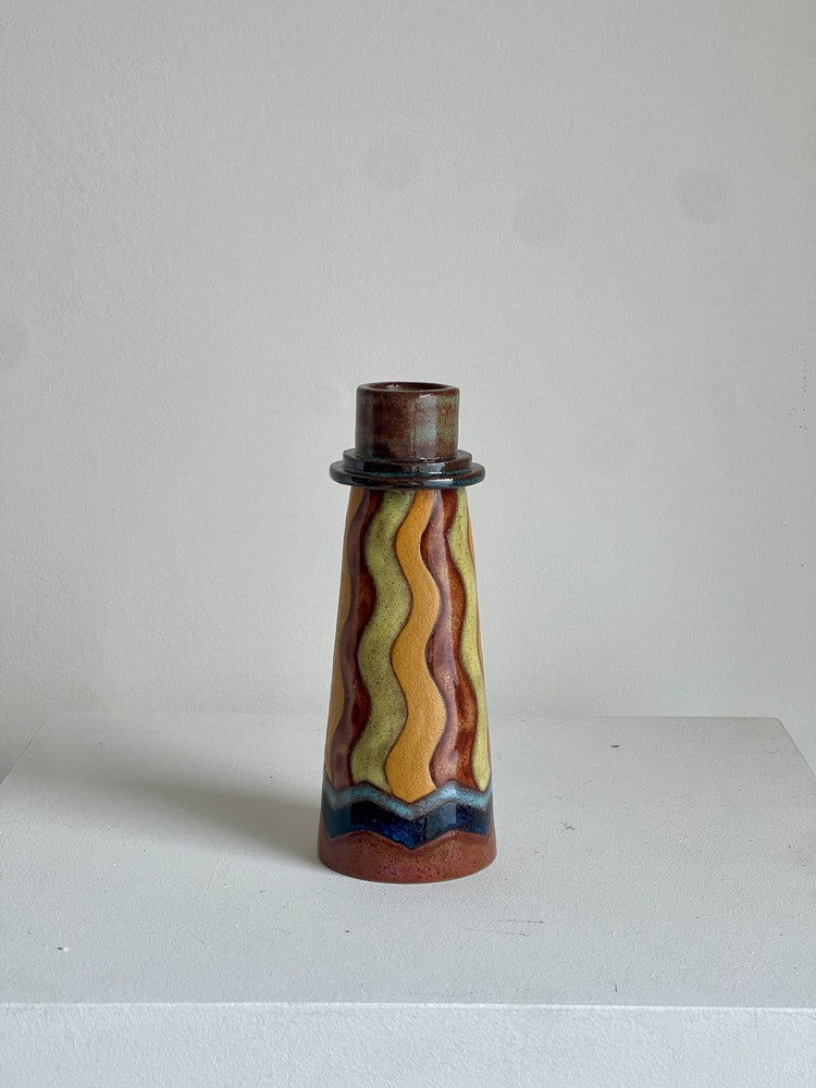 Brown Wavy Vessel