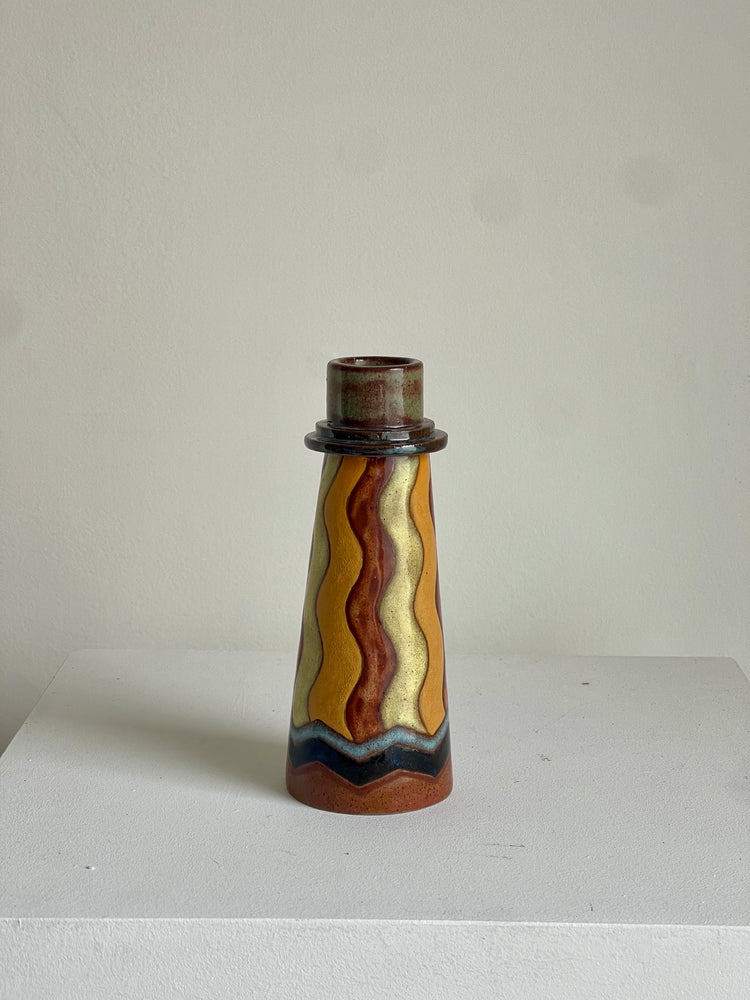 Brown Wavy Vessel
