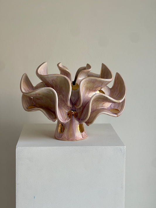 Soft Pink Wave Vessel