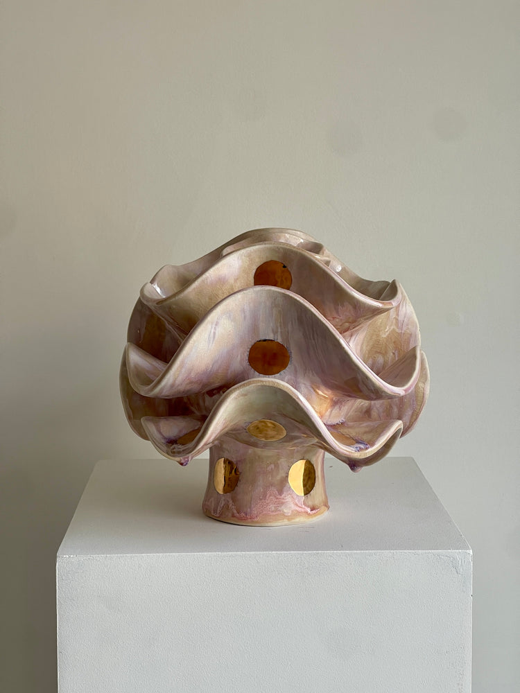 Soft Pink Wave Vessel