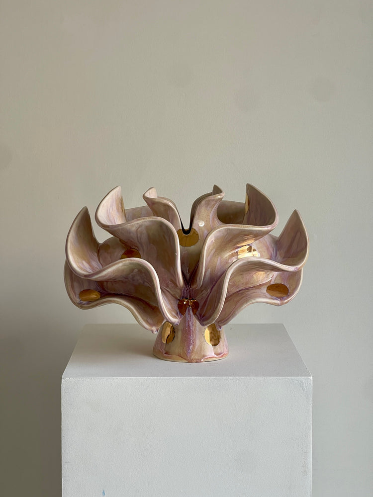 Soft Pink Wave Vessel