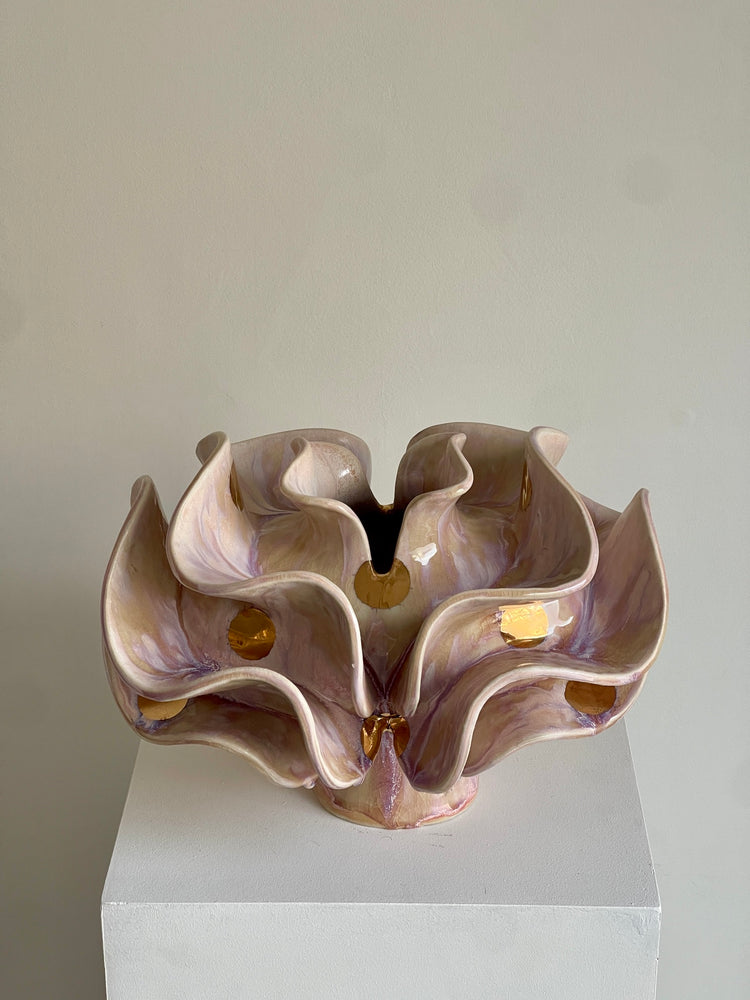 Soft Pink Wave Vessel