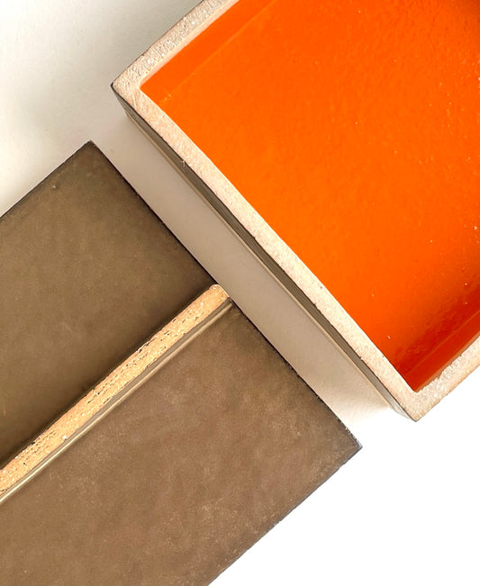 Bronze Box with Orange