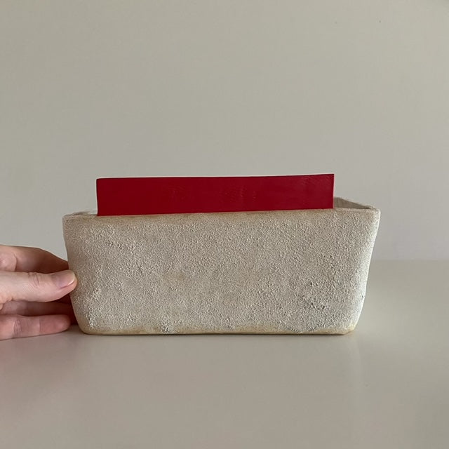 Rectangular Vessel with Red