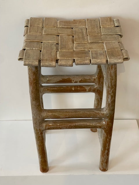 Stoneware Stool - Oatmeal