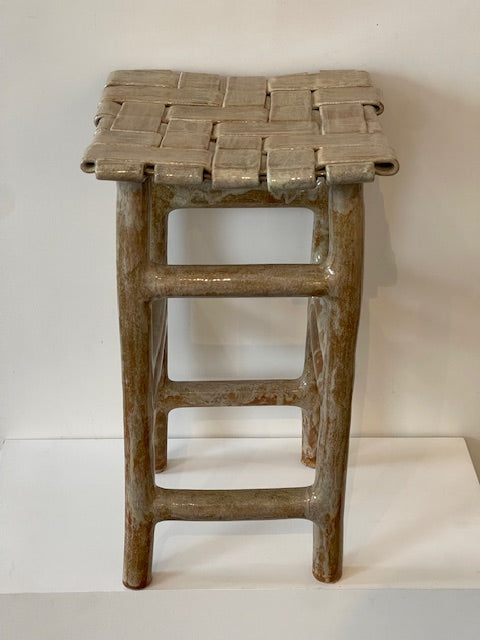 Stoneware Stool - Oatmeal