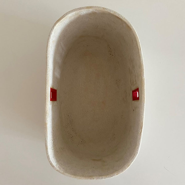 Oval Vessel with Red