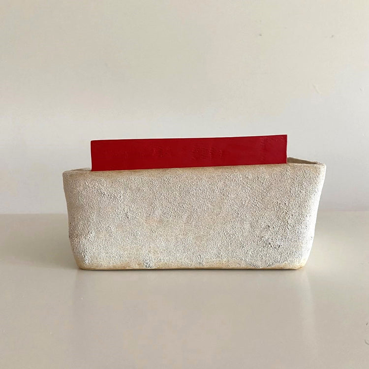 Rectangular Vessel with Red