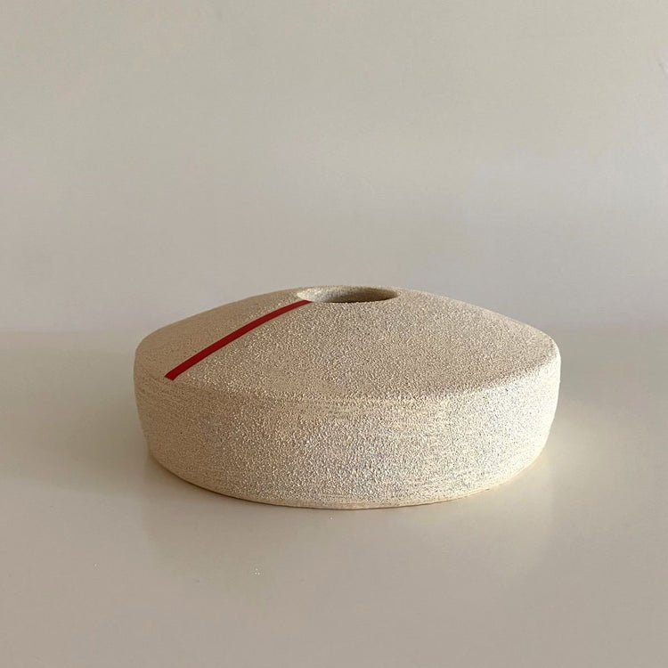 Saucer Vessel with Red