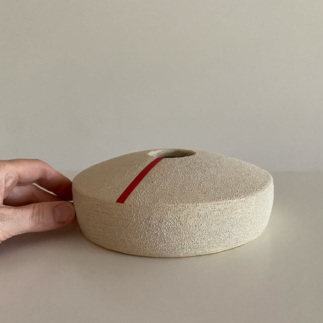 Saucer Vessel with Red