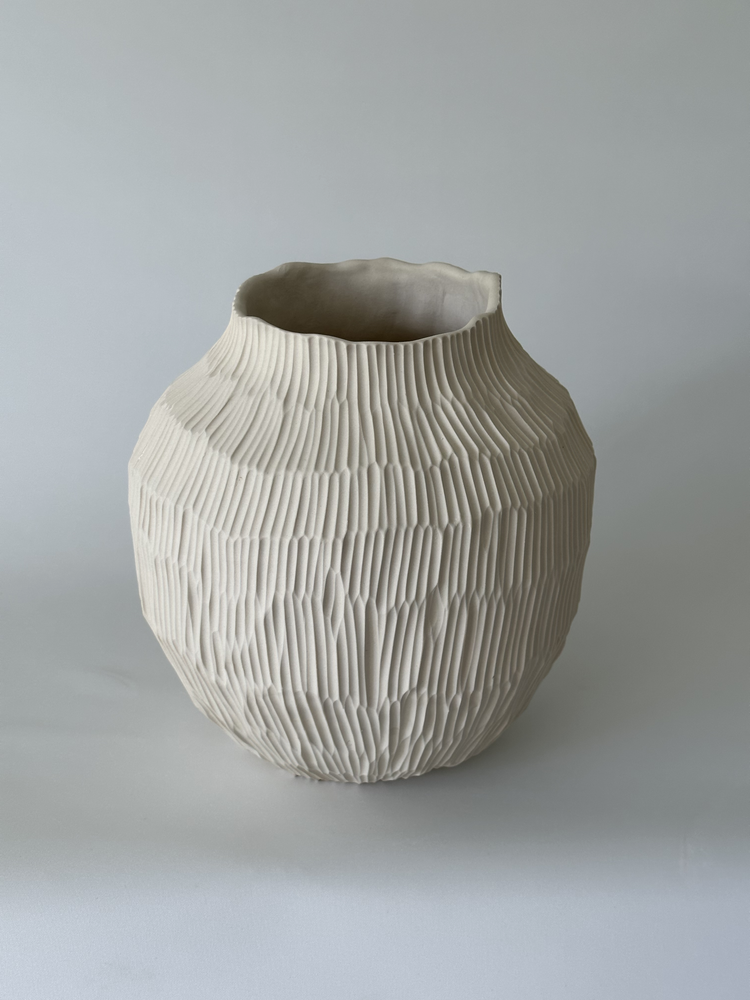 White Moon Vase