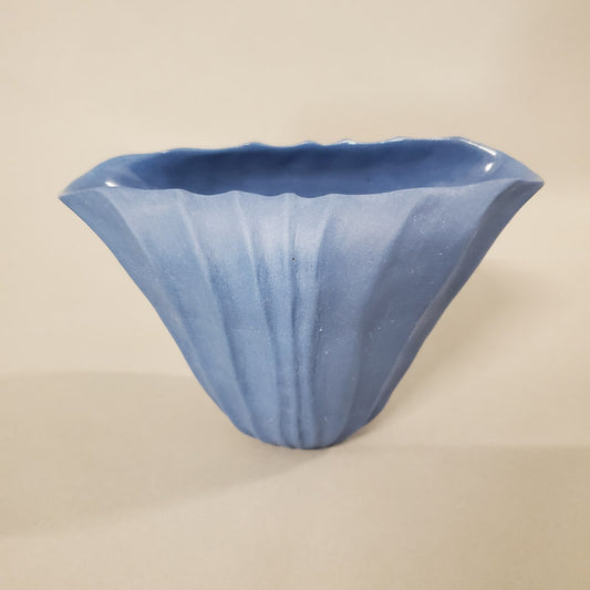 Carved Blue Vessel - Medium