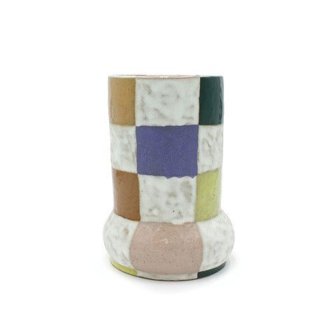 Cylindrical Checkered Vase